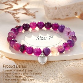 Inspirational Bracelets for Women Healing Crystal Bracelet Sometimes You Forget You're Awesome Jewelry Pink Zebra Stone Friendship Bracelet Beaded Jewelry Birthday Gifts for Friends