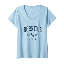 Womens Hornitos CA Vintage Athletic Sports JSN1 V-Neck T-Shirt
