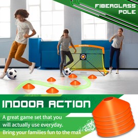 Dimples Excel Soccer Goals Kids Net for Backyard 7x5, 5x3.6, 4x3, 3x2.2 FT