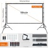 LINCO Tripod Projector Screen with Stand 4K HD 16:9 Back