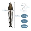 Fish Wind Chime, Fish Skeleton Wind Chime, Durable Metal Fish