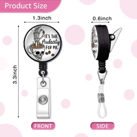 GEYGIE It's The Audacity for Me Badge Reel Retractable with Alligator Clip, Funny Skeleton ID Badge Holder Gift for Nurse Doctor Radiology X-Ray Orthopedics Office Worker Boss Colleague