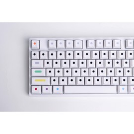 HK GAMING Custom Keycaps | Dye Sublimation PBT Keycap Set for Mechanical Keyboard | 139 Keys | Cherry Profile | ANSI US-Layout | Compatible with Cherry MX, Gateron, Kailh, Outemu | White Dots