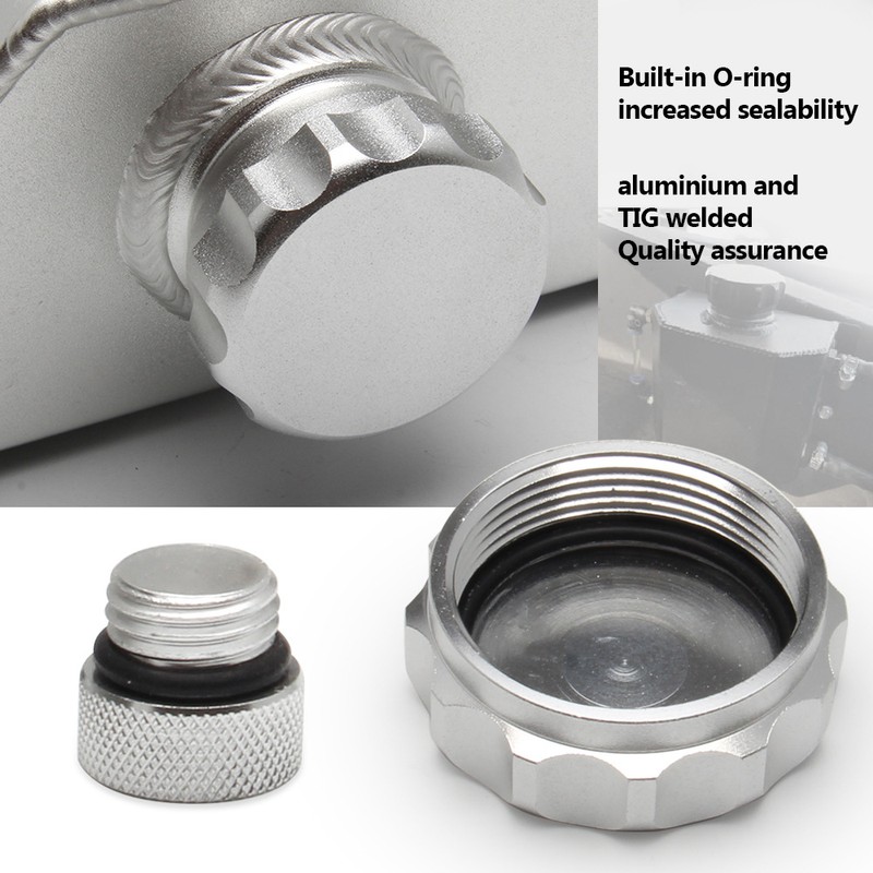 1L Aluminum Car Coolant Overflow Expansion Tanks Oil Catch Can