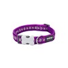 Red Dingo Bucklebone Dog Collar Design, Daisy Chain Purple, X-Small