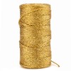 KINGLAKE Gold String Twine,1.5mm Sparkly Gold Cord Thread Decorative Metallic