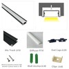 THMOOTHER Recessed LED Strip Black Channel Diffuser 10-Pack 6.56FT,23.5X7MM Tape