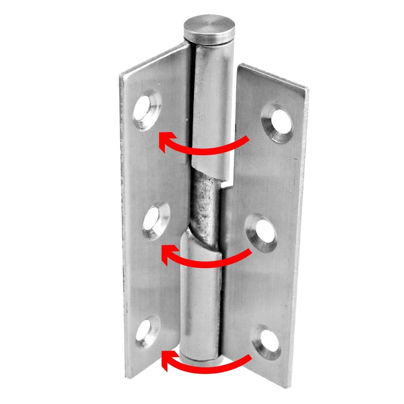 Pair of 4" Stainless Steel Rising Butt Right Handed Lift