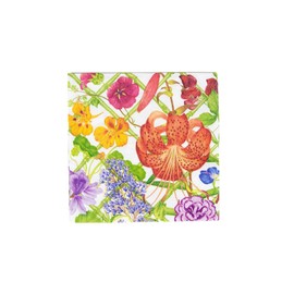 Caspari Floral Trellis Luncheon Napkins - 4 packs of 20 Napkins