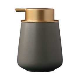 Foam Type Soap Dispenser, Ceramic, Stylish, Hand Soap Refill Container, Refill Bottle, Foam Soap, Cute, Cute, Ceramic, Large Capacity, Compact, Soap Bottle (Gray)