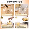 Glass Teapot Set, 40OZ/1200ml Stovetop Safe Glass Tea Kettle with