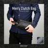 GRACTAKE Second Bag, Men's Leather, Synthetic Leather, Clutch Bag, Braided,