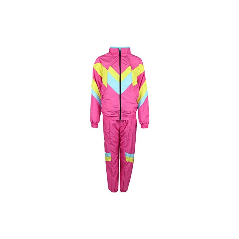 Foxxeo 80s Costume for Adults Premium 80s Tracksuit Assi –
