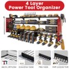 53" Power Tool Organizer Wall Mount with Power Strip, Heavy