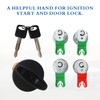 Eterpace Ignition Switch Lock Cylinder&Keys W/ 4 Door Lock Cylinder,