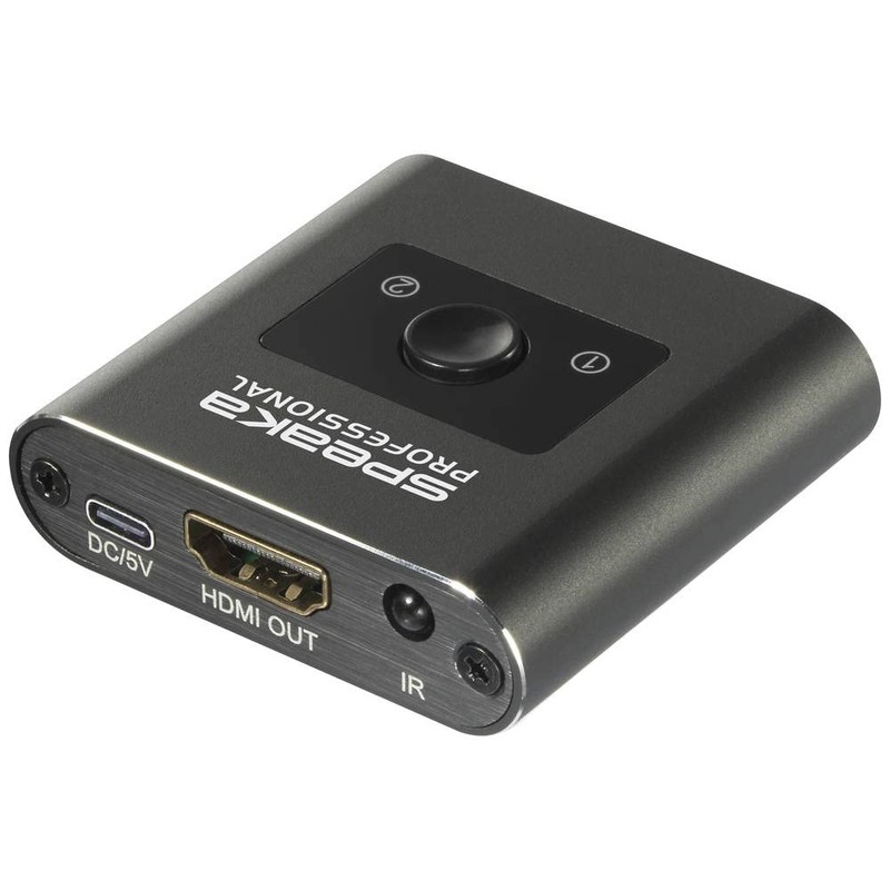 SpeaKa Professional SP-HSW-231 2 Port HDMI Switch UHD 8K @