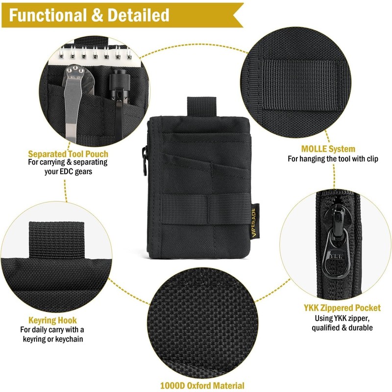 VIPERADE VE28 6-in-1 Mini EDC Pouch Mini Pockets Organiser with
