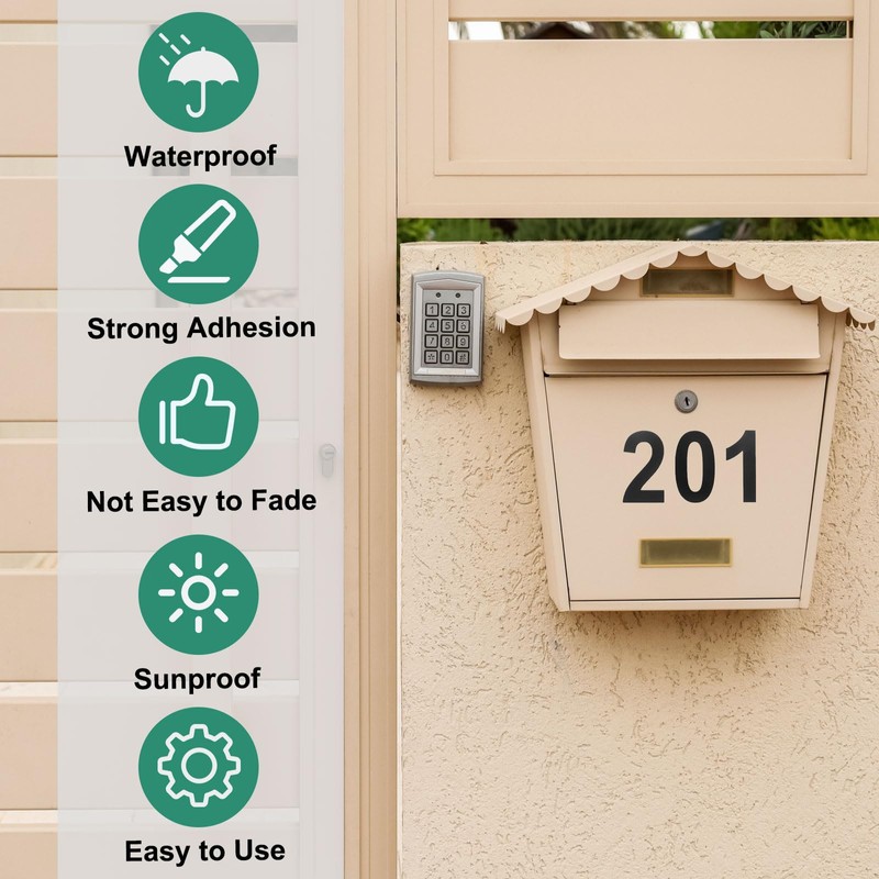 uxcell 3 Sheets/30 Pcs Mailbox Numbers for Outside, 3 Inch