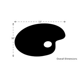 Paint Palette Black Acrylic 13" Watercolor Mixing Tray with Thumb Hole for Painting Parties DIY Arts and Crafts by Marketing Holders