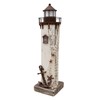 Waroom Home Rustic Wood Lighthouse Decor with Light, Tabletop Nautical