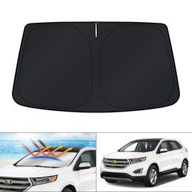 KUST Parasol para parabrisas de ajuste personalizado para Ford Edge SUV 2015-2023, protector plegable bloquea los rayos UV para mantener tu coche más fresco
