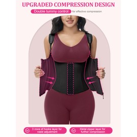 SHAPSHE Waist Trainer for Women, Tummy Control Sports Girdle, Workout Body Shaper with Adjustable Shoulder Strap