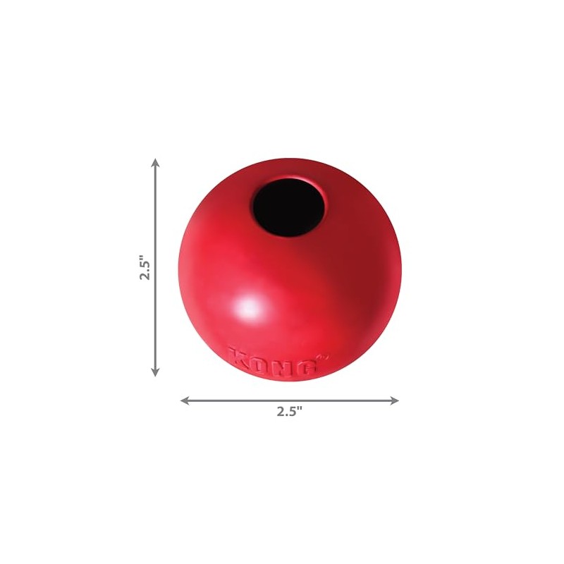Kong - Ball with Hole - Durable Rubber, Fetch Toy