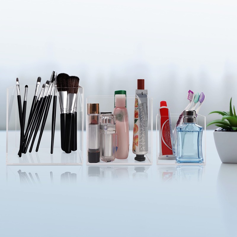 Belle Vous Clear Acrylic Display Case (Pack of 3) Acrylic