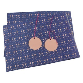 Cat Themed Wrapping Paper | Gift Wrap for Cat Lover | Very Striking Pattern Repeat - 2 Sheets 2 Tag