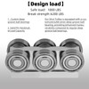6 Wheel Trolley Assembly M5 Thread Rollers Four Bearing Trolley