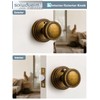 SORWDUERM 1 Pack Antique Brass Bronze Door Knob Interior Privacy