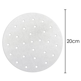 VFM - Air Fryer Liner Round Paper Non Stick, Disposable Paper Liner - for accompanying When Cooking with Ovens and Pressure Cookers, Barbecue, Roasting Pack of 50 20cm