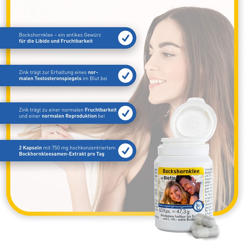 Pharma-Peter Fenugreek + Biotin Capsules, 60 Capsules