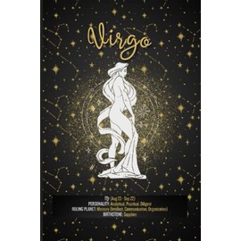 Virgo Journal: Zodiac Astrology Gift for Virgo Women and Girls, Celestial or Horoscope Notebook with Lined Pages for Writing