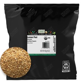Frontier Co-op Frontier Co-op Organic Lemon Peel Granules, 1lb Bulk Bag, Natural Dried Lemon Peel | Made with Pure Lemon Zest | Kosher Certified | Ideal for Baking