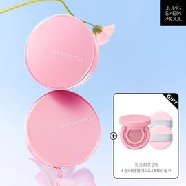 Jung Saem Mool NEW/핑크에디션 정샘물 에센셜 스킨 누더 쿠션(+리필)+블러쉬블러미니 메리핑크+핑크... NEW/Pink Edition Jung Saem Mool Essential Skin Nudus Cushion (+Refill) + Blush Bloom Mini Merry Pink + Pink...