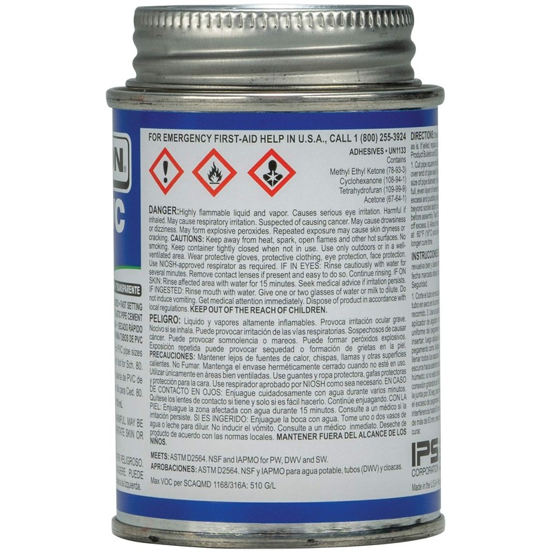 Weld-On 14004 780 PVC Regular-Bodied High Strength Plumbing Solvent Cement