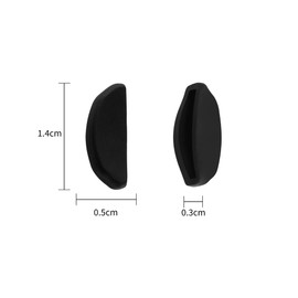 EZReplace Replacement Nose Pads for Oakley HSTN OO9242/Top Knot OO9434/Side Swept OO9445/Spindrift OO9474/Wildrye OO9230 Sunglasses 2 Pairs (Black)