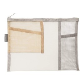 Midori 53345006 Mesh Pouch, Pen Case, Tool Pouch, Gray