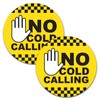 SAFESIGN (2 Pack) No Cold Calling Round Vinyl Sticker for