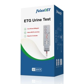 FelexOSY ETG Alcohol Urine Test Strips- at Home Testing Dip Card Kit - 80 Hours Suitable Cut Off 500 ng/mL - [12 Pack]