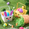 JOYIN 3 Pcs Easter Bamboo Baskets, Bunny Chick Carrot Baskets