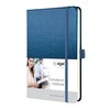SIGEL CO402 Premium Notebook Squared A5, Hardcover, Blue Metallic, Made