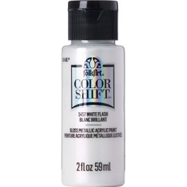 Plaid PE5457 Folk Art Colour Shift Acrylic Paint White Flash 57ml 5457