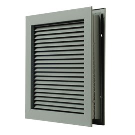National Guard L700Rx12X12 Louver, 12" x 12",Gray