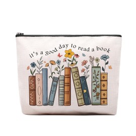 CEASQVAA Book Lovers Gifts Makeup Bag, Bookish Gifts for Book Lovers, Bookworm Women Toiletry Pouch, Birthday Christmas Gift Ideas for Reader Literary Librarians Teacher