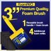 FoamPRO 73-4, 3" Foam Brush With 4 Refills - Premium