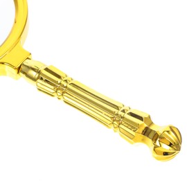 VILLCASE Gold Plated Magnifying Glass Fresnel Lens Hand Lens Magnifier Glass Magnifying Lens Magnifiers Small Tools Portable Glasses Zinc Alloy Elderly