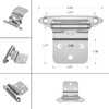 6 Pack 3 Pairs 3/8" Inset Kitchen Cabinet Door Hinges,