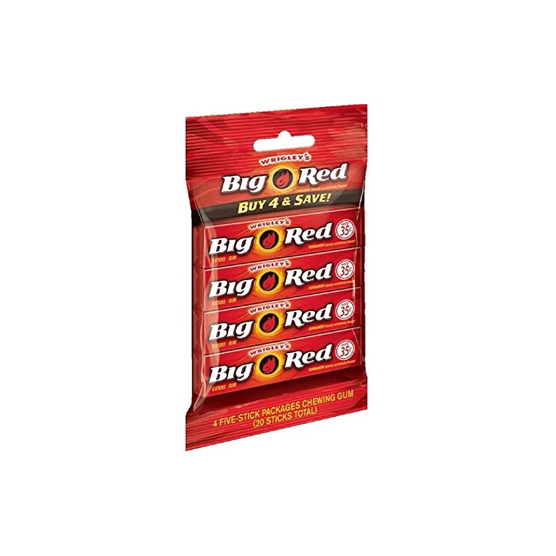 Wrigley's Big Red Gum - Bag of 4 Packs (5
